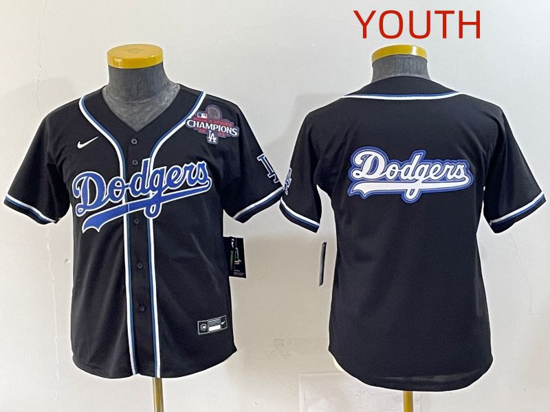 Youth 2025 Los Angeles Dodgers Blank Black Three generations Fashion Nike MLB Jersey style 20